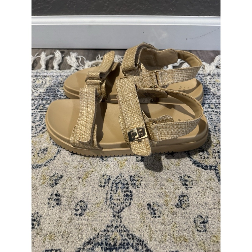 A New Day Raffia Ankle Strap Sandals Size 10